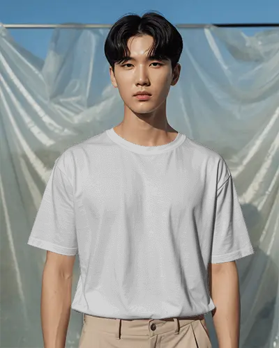 Simple Relaxed Fit Short Sleeve Tshirt Mockup Ideal For Daily Wear And Street Style