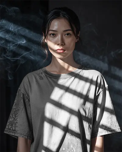 High Quality Round Neck Acid Wash Tshirt Perfect For Daily Outfits Breathable Fabric Choice