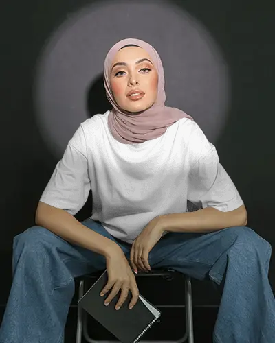 Relaxed Fit Short Sleeve Tshirt Mockup For Women Comfortable Casual Wear Fashion Style