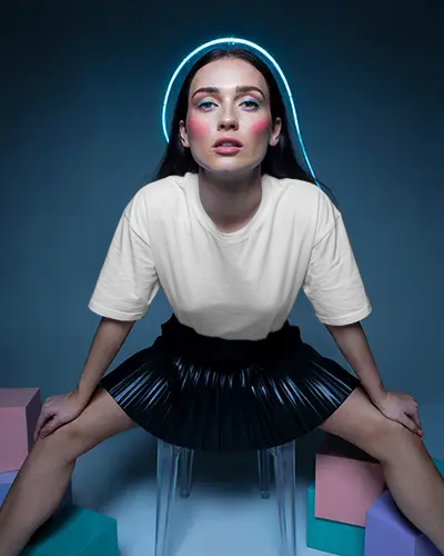 Versatile Basic Tshirt Mockup For Layering Or Wearing Alone With Fashionable Everyday Style