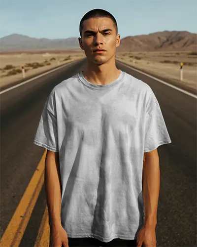 Trendy Loose Fit Tshirt Mockup For Men Minimalist Design Perfect For Everyday Fashion