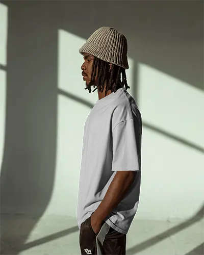 Modern Relaxed Fit Tshirt Mockup For Minimalist Fashion Brands And Streetwear Apparel