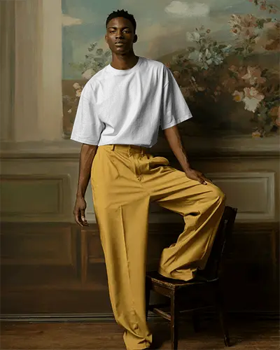 Premium Quality Relaxed Fit Tshirt Mockup For Stylish Modern Mens Casual Wardrobe Essential