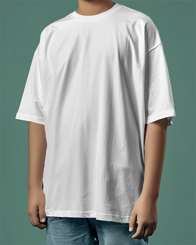 Oversized Tshirt Mockup On A Tall Man