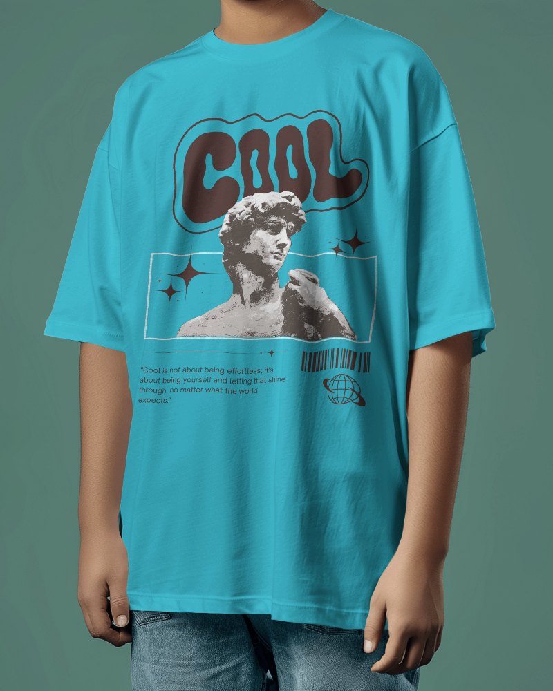 Oversized Tshirt Mockup On A Tall Man