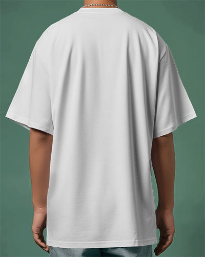 Oversized Tshirt Mockup On A Tall Man