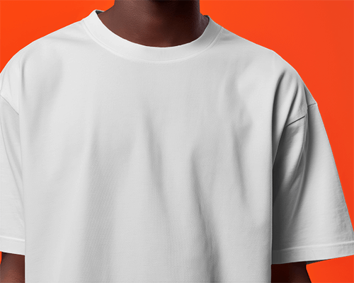 Closeup Overszied Tshirt Mockup For Branded Tshirt