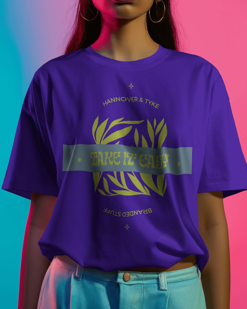 Closeup Tshirt Mockup Of Woman Model With Vibrant Background