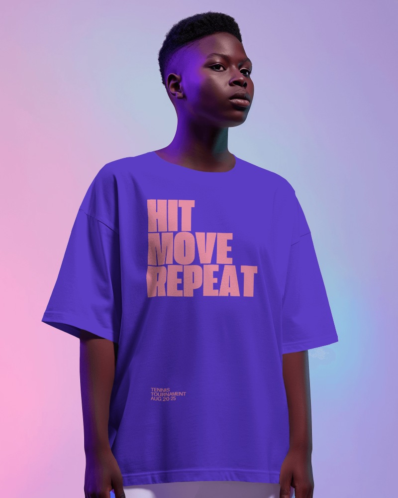 Sudio Photo Of Tshirt Mockup Of African Model In Professional Studio