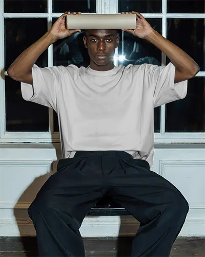 Oversized Relaxed Fit Tshirt Mockup For Modern Streetwear Fashion Brand Presentation