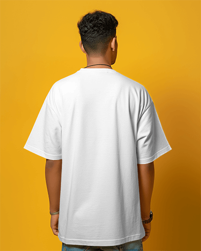 Premium Quality Back Tshirt Mockup Of Indian Man