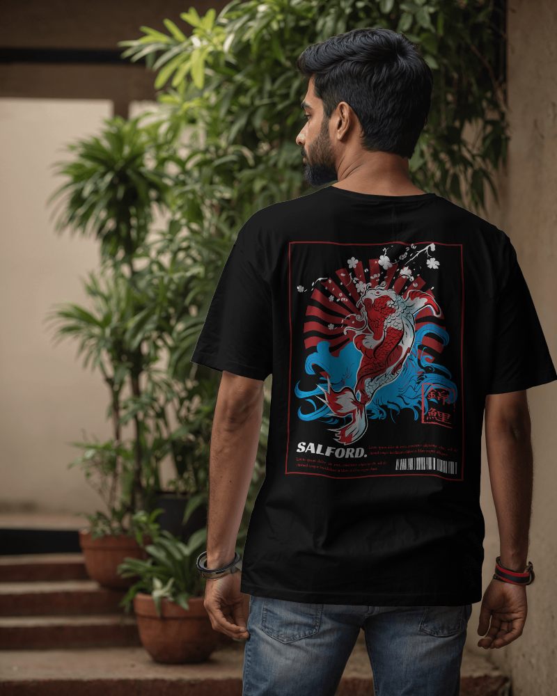 Back Tshirt Mockup Of Indian Man In Garden