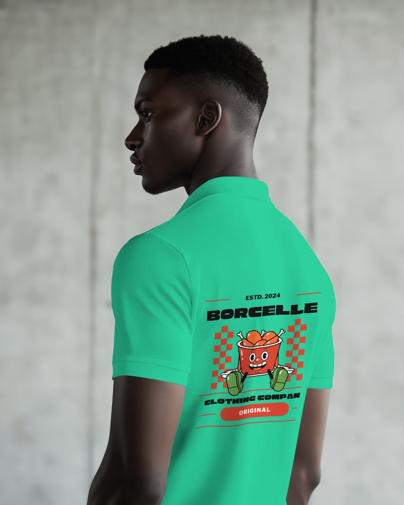 Aesthetic Photoshoot Of African Model Wearing Polo Tshirt