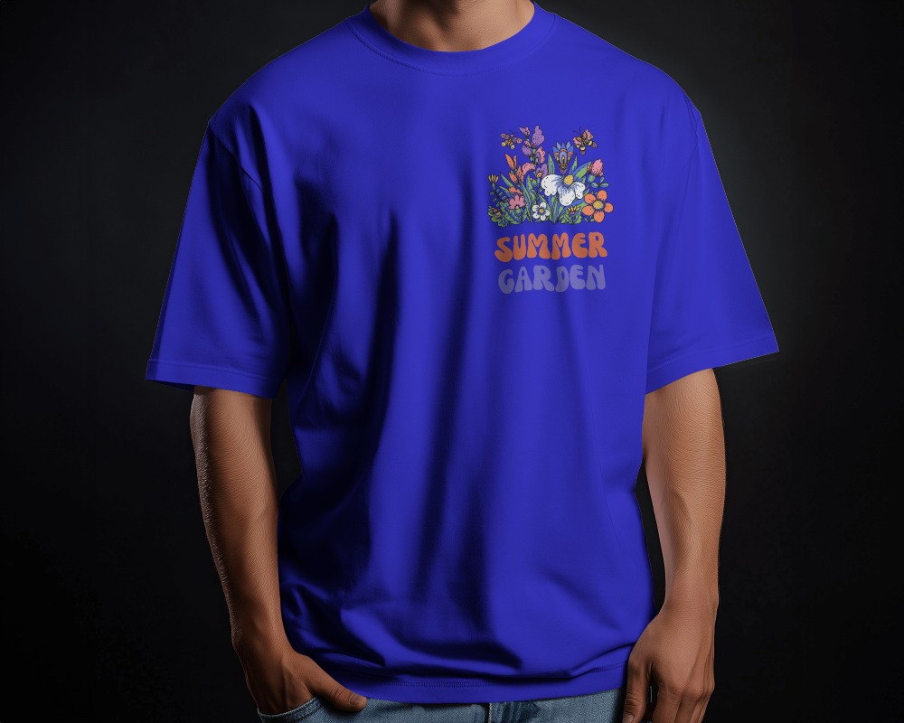 Close Up Of Tshirt Mockup On Model In Dark Studio