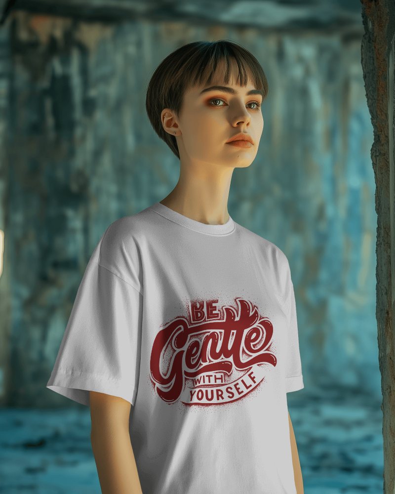 Tshirt Mockup On Woman In Urban Setting