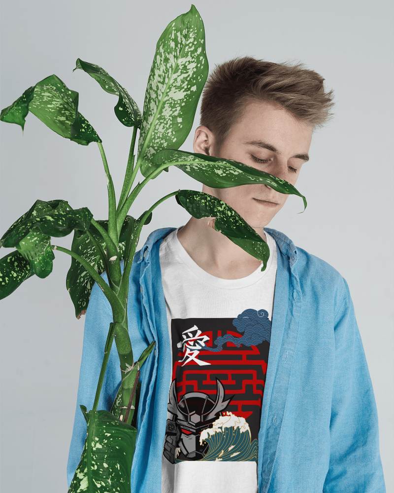 Man With Plant Tshirt Mockup