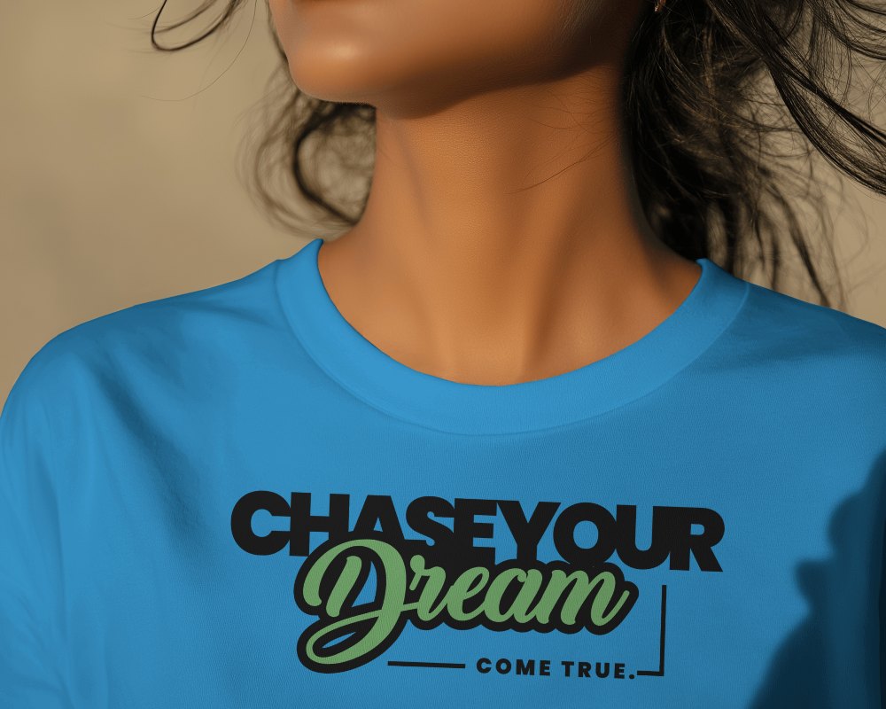 Close Up Neckline Tshirt Mockup Diverse Model Neutral Background