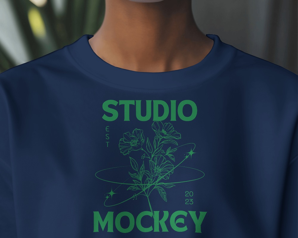 Close Up T Shirt Mockup With Neutral Background And Natural Light