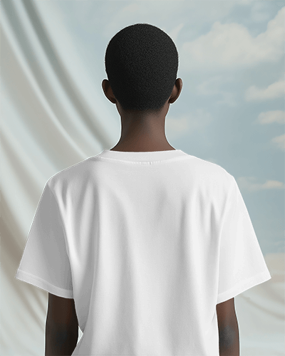 Back T Shirt Mockup Featuring Model In Modern Setting