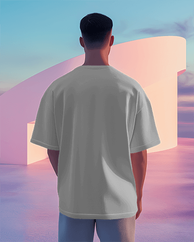 Back T Shirt Mockup On Model With Clear Background