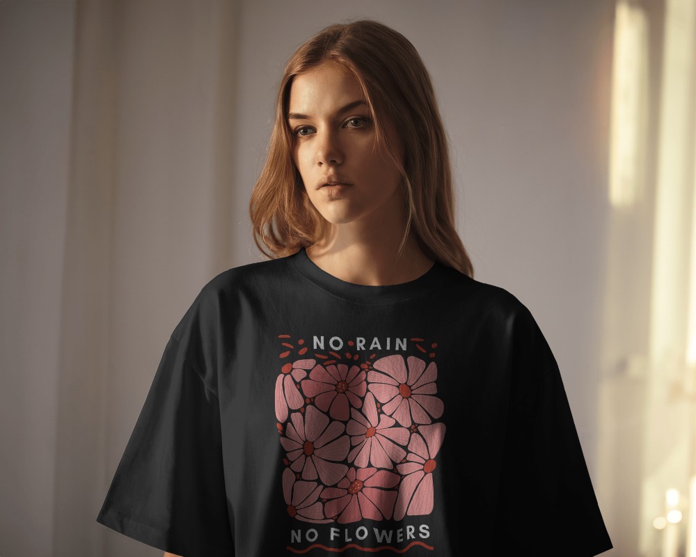 Front View T Shirt Mockup With Soft Lighting And Casual Look