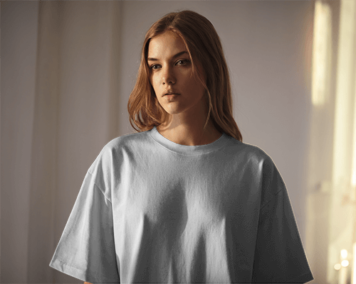 Front View T Shirt Mockup With Soft Lighting And Casual Look