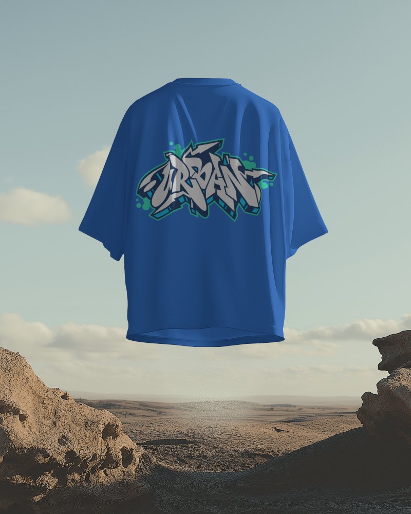 Back Facing T Shirt Mockup Hanging In Desert Landscape Setting