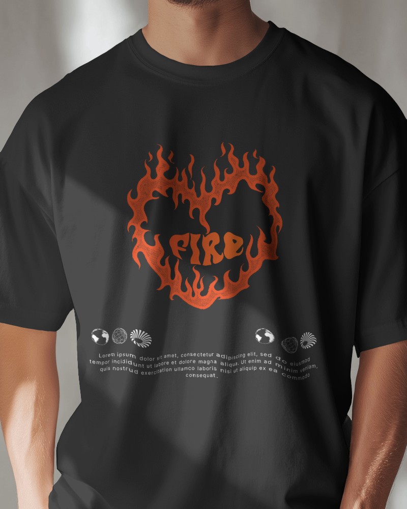 Front Facing White T Shirt Mockup With Custom Design Overlay In Urban Casual Setting