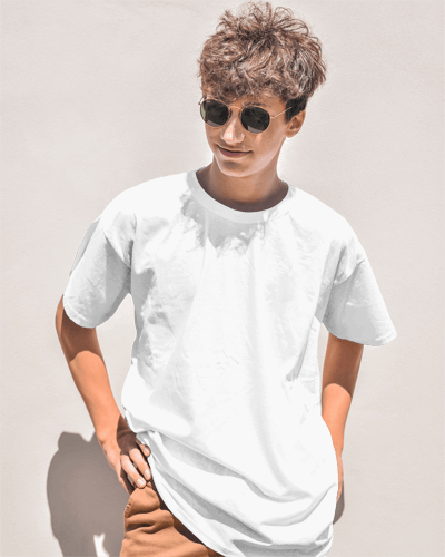 Man With Sunglasses Posing In Tshirt Mockup