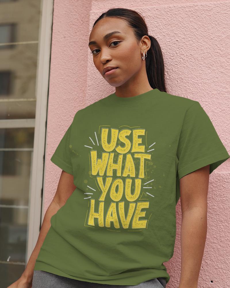 Smiling Woman Tshirt Mockup With Pink Wall