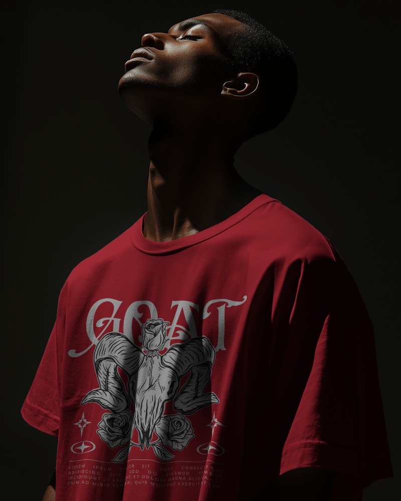 Mysterious Light Tshirt Mockup With Partial Illumination