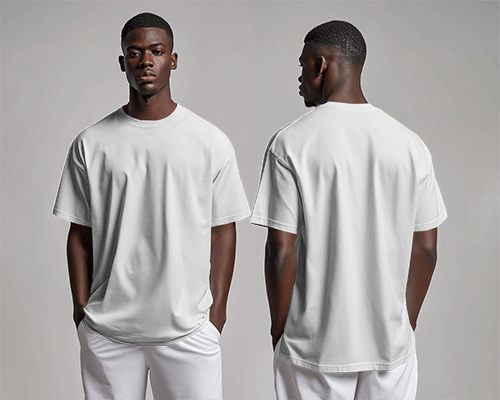 Duo Tshirt Mockup With Minimal Lighting Effect