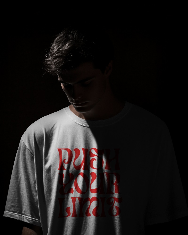 Shadow Lit Tshirt Mockup In Low Light Environment