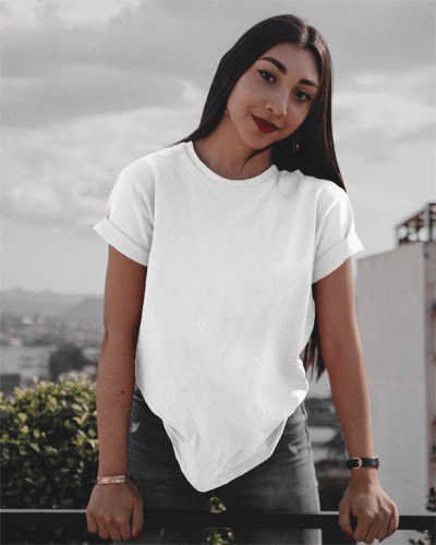 Woman Tshirt Mockup Oversized