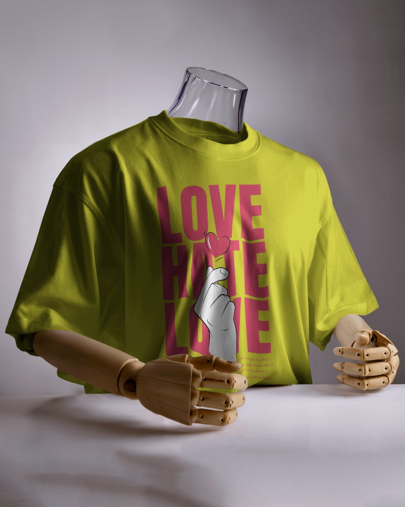 T Shirt Mockup On Wooden Mannequin With Articulated Arms Artsy And Modern Presentation