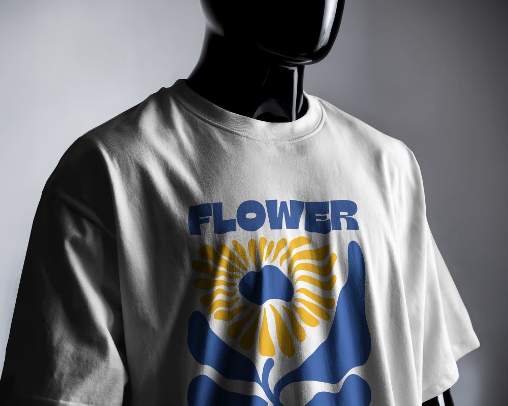 Sleek Modern T Shirt Mockup Black Mannequin Showcasing Detailed Texture