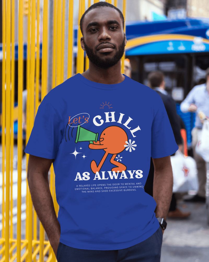 African Man Tshirt Mockup In Amusement Park
