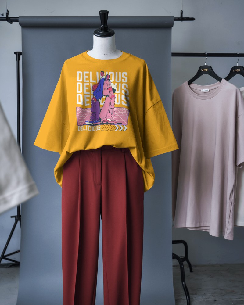 Hanging Rack T Shirt Mockup Clean And Minimalist Clothing Display