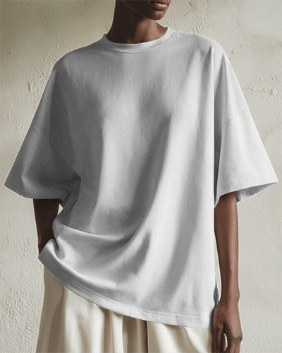 Modern Casual T Shirt Mockup Relaxed Fit With Soft Lighting And Natural Tones 0602