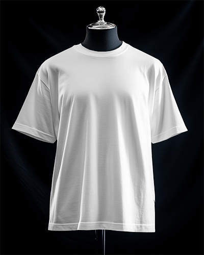 Premium Fashion T Shirt Mockup Crisp White Tee With High Contrast Dark Background 0612