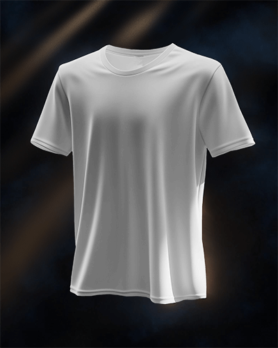 Floating White T Shirt Mockup With Dramatic Lighting On Dark Moody Background Premium And Luxurious Look 0619