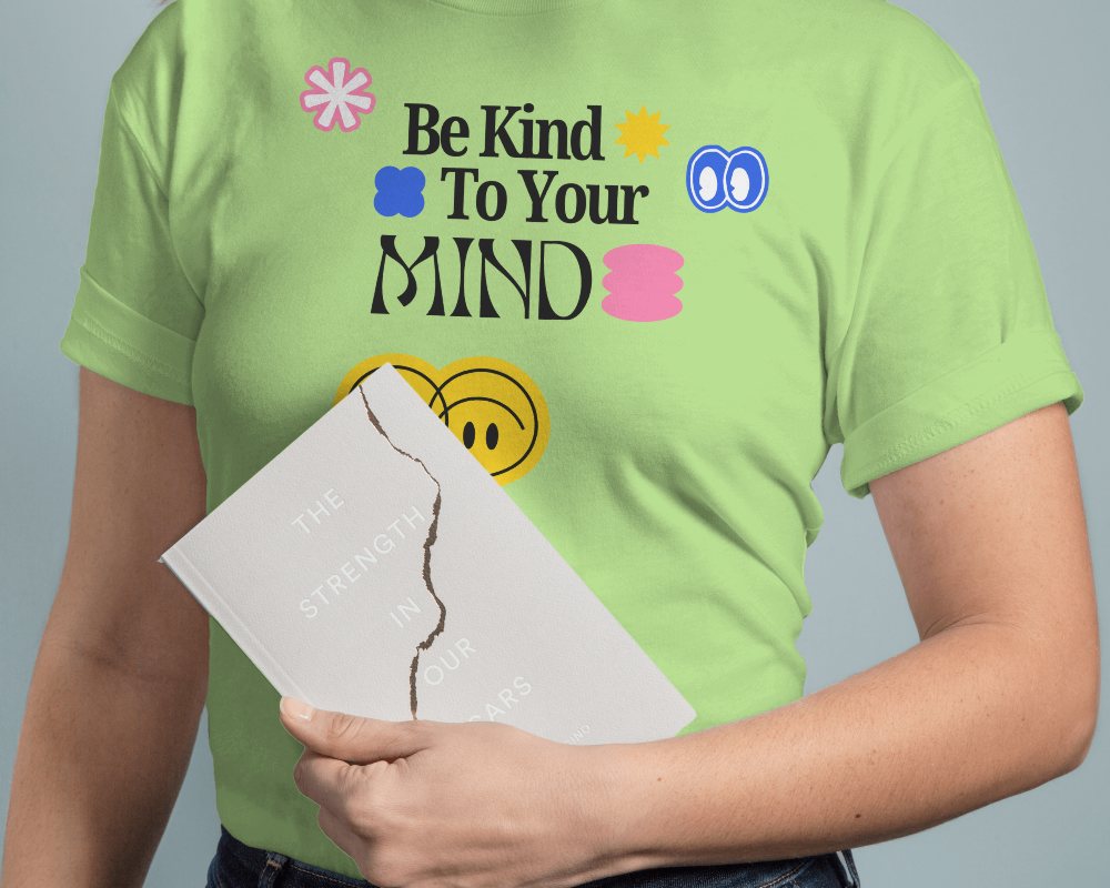Woman Tshirt Mockup With Book
