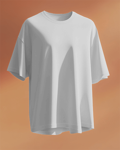 Floating White T Shirt Mockup Soft Shadowing On Warm Gradient Background Minimal And Clean Design 0632