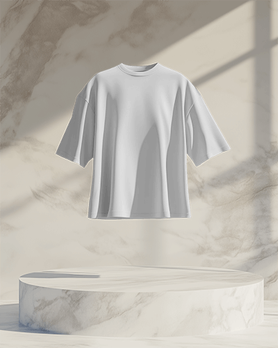 Luxury T Shirt Mockup Floating Above Marble Podium Soft Light And Shadows Premium Look 0638