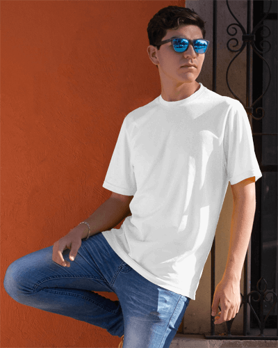 Tshirt Mockup Of Man In Folded Leg