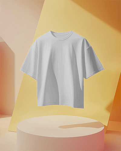 Minimalist Floating T Shirt Mockup Soft Shadow Play Modern Geometric Background Elevated Display 0669