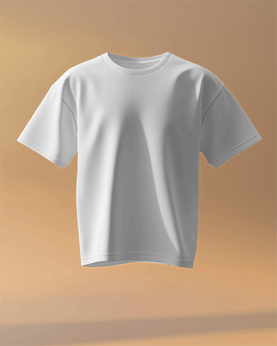 Floating T Shirt Mockup Soft Warm Lighting Minimalist Aesthetic Subtle Shadow Effect 0671