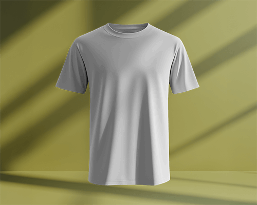 Floating T Shirt Mockup Soft Shadow Play Muted Green Background Clean And Modern Look 0683