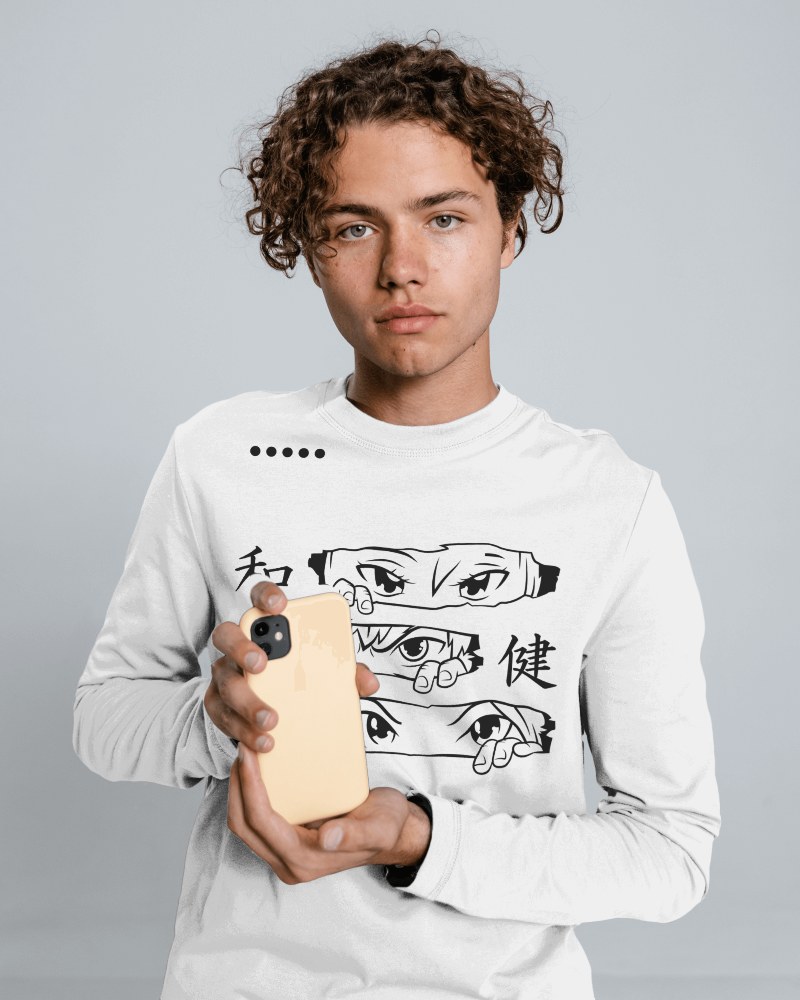 Model In Tshirt Mockup Posing For Brand Photoshoot