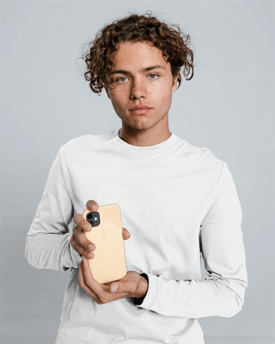 Model In Tshirt Mockup Posing For Brand Photoshoot